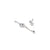 Octa Mini Earring with Black Sapphire Silver