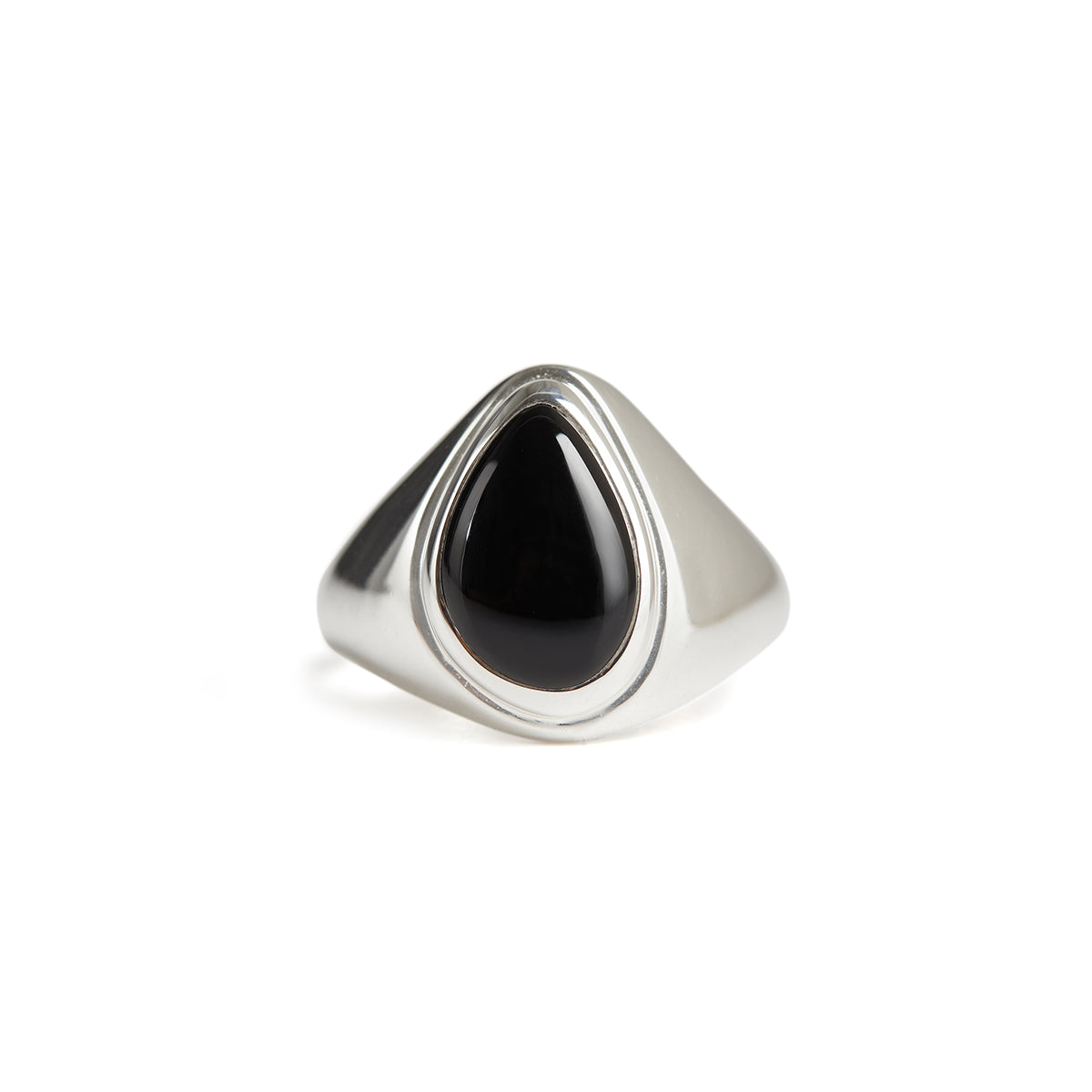 Apollo Pinky Ring Silver - Black Onyx