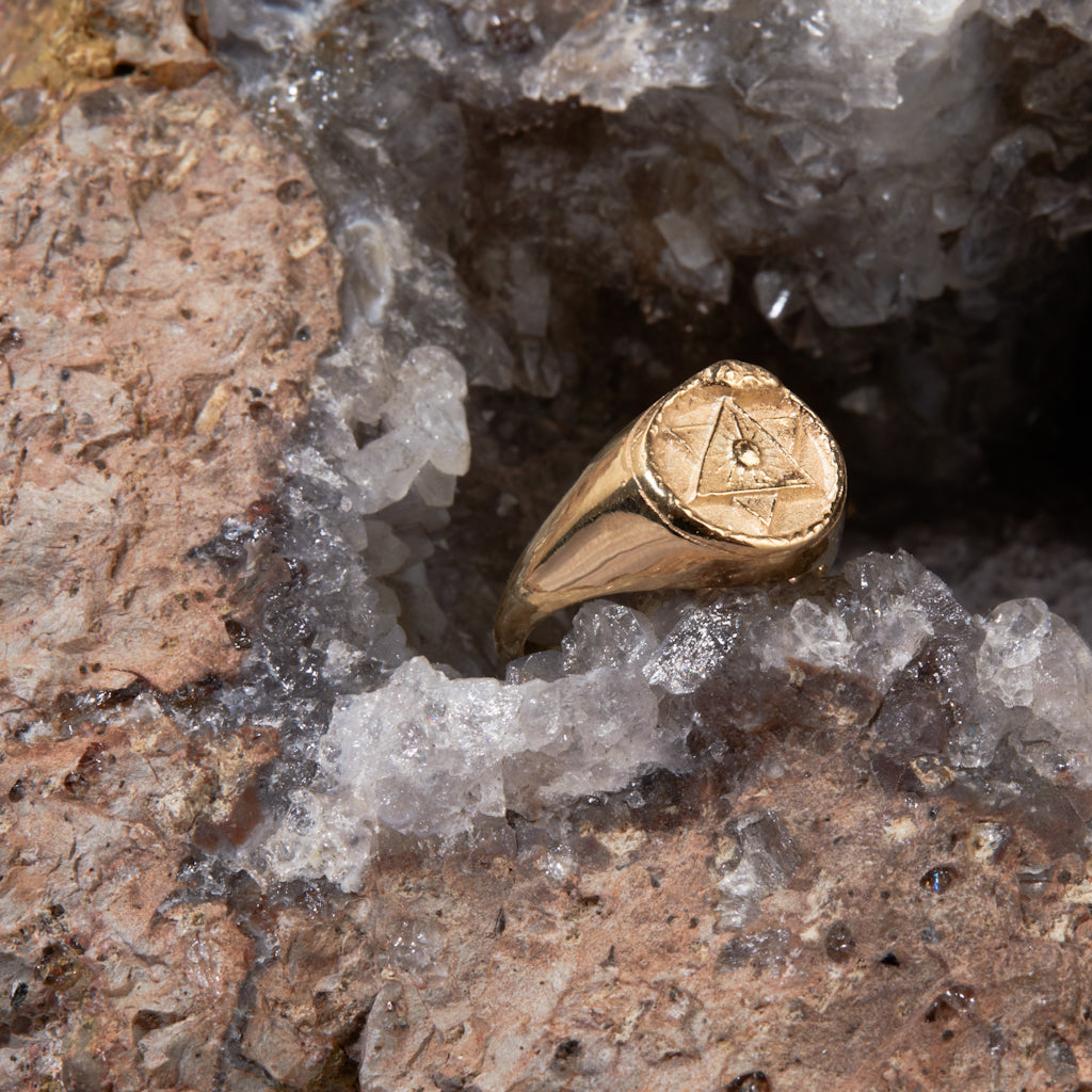 Ouroboros Signet Ring Gold