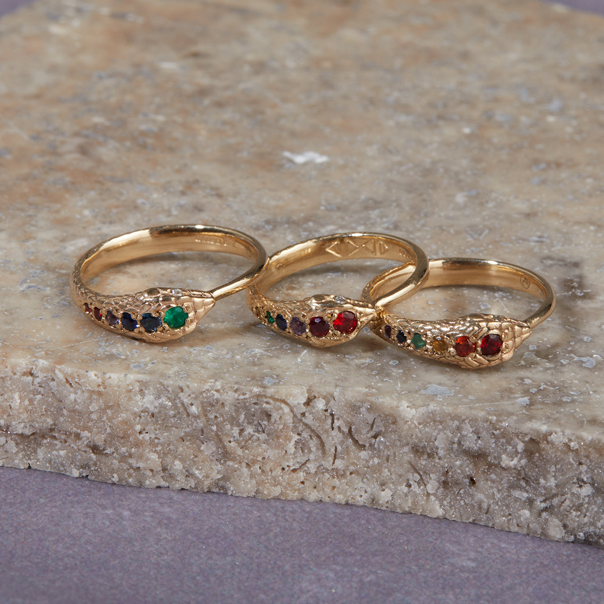 The Rainbow Ouroboros Snake Ring