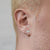 Rays Of Light Studs Silver - Emerald