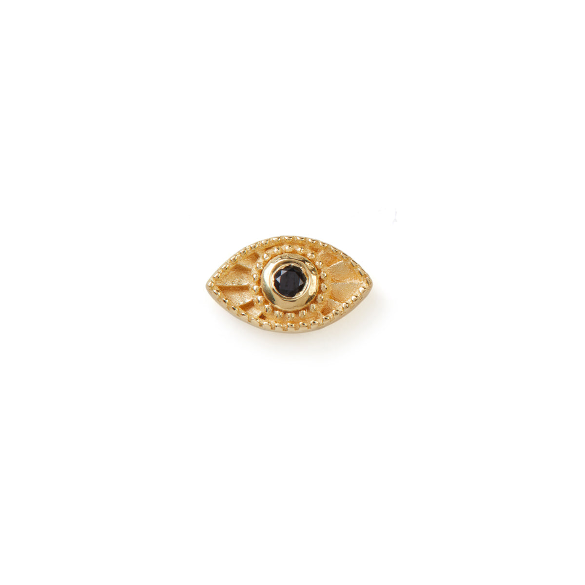 Rays Of Light Studs Gold - Black Sapphire