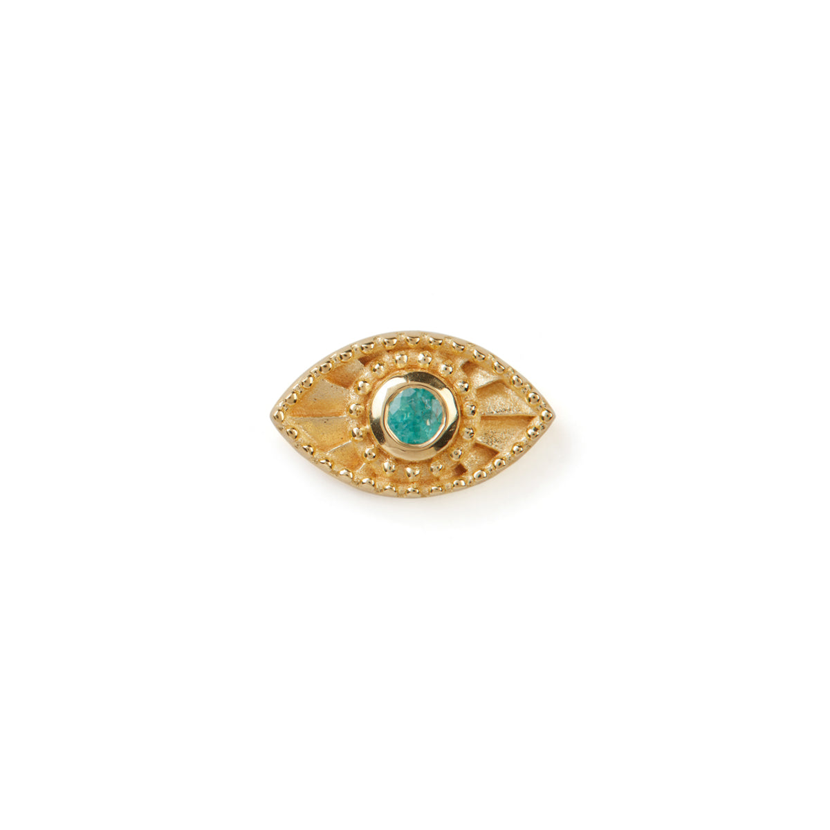 Rays Of Light Studs Gold - Emerald