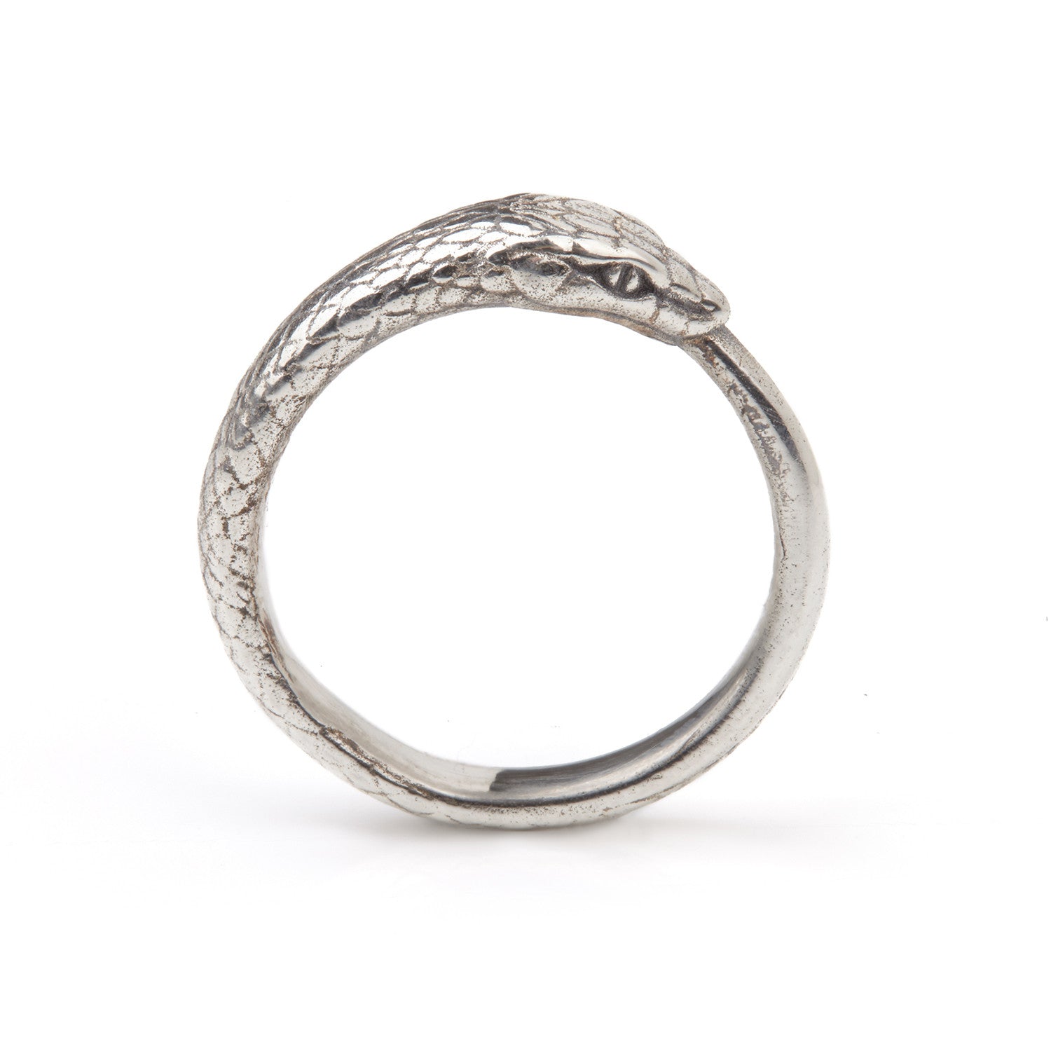 Ouroboros Snake Ring Silver Large