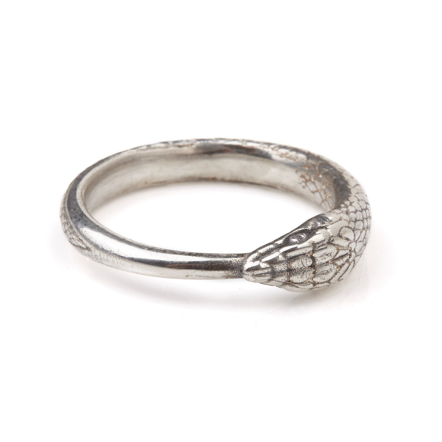 Ouroboros Snake Ring Silver Large