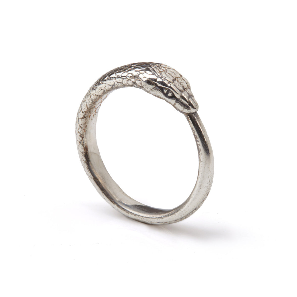 Ouroboros Snake Ring Silver Large