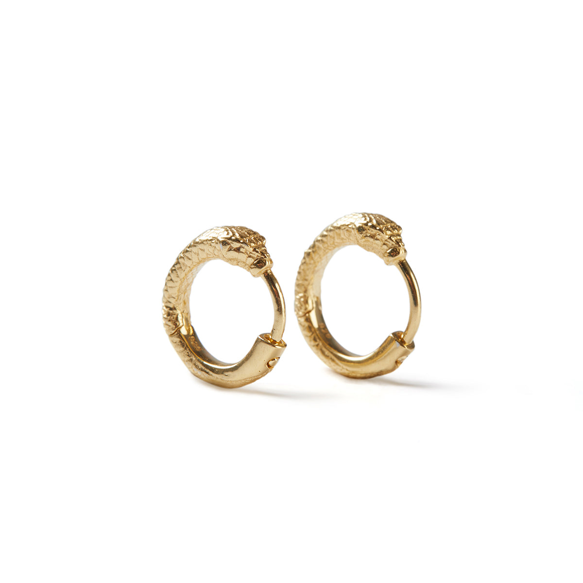 Ouroboros Snake Mini Huggie Gold