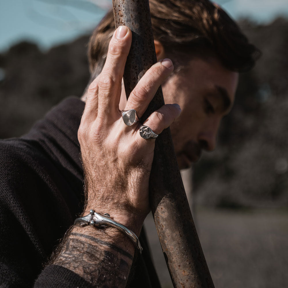 Spiral Signet Ring Silver