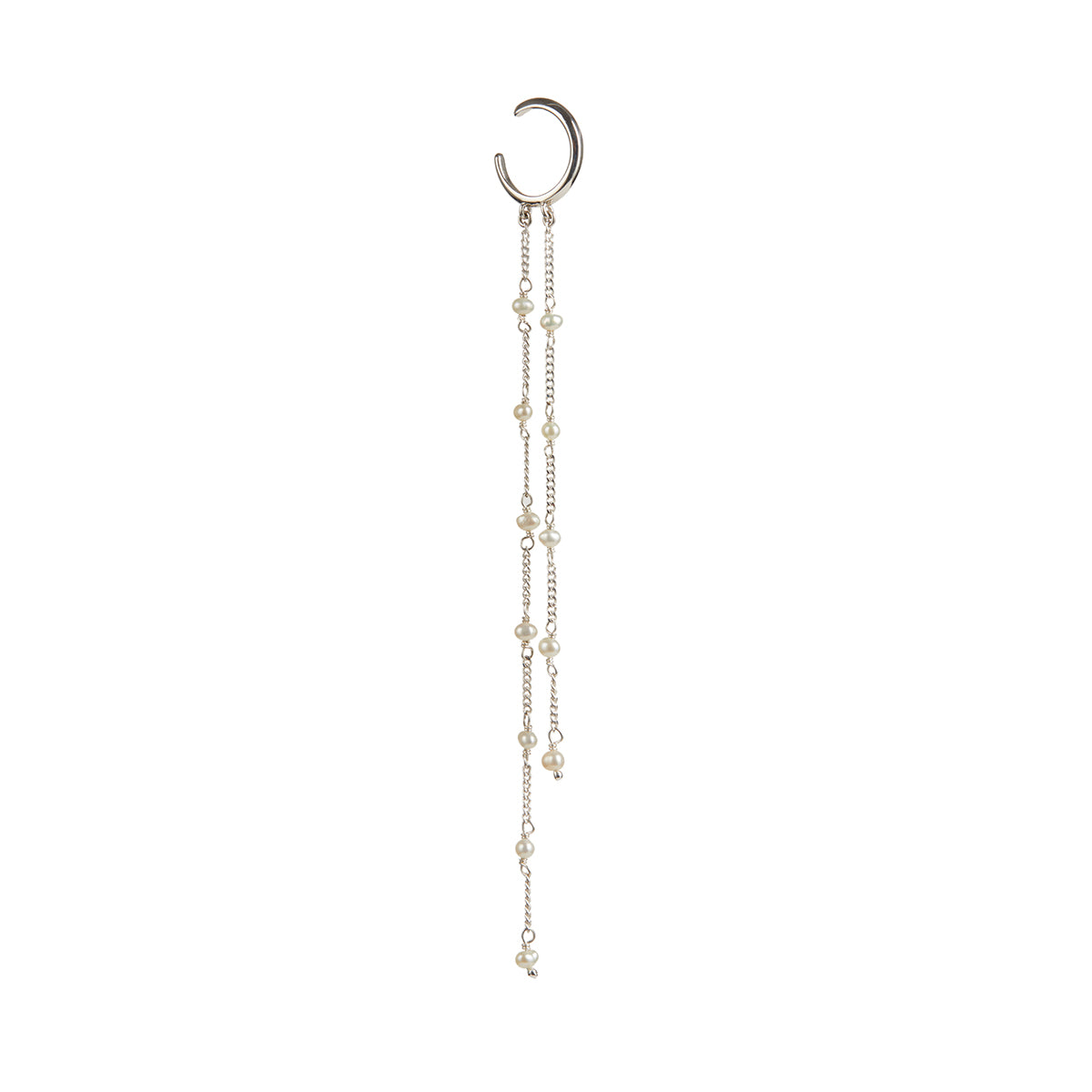 Terra Pearl Ear Cuff Silver