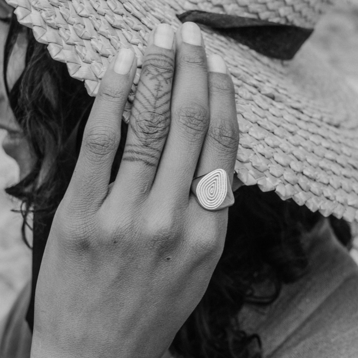 Spiral Signet Ring Silver