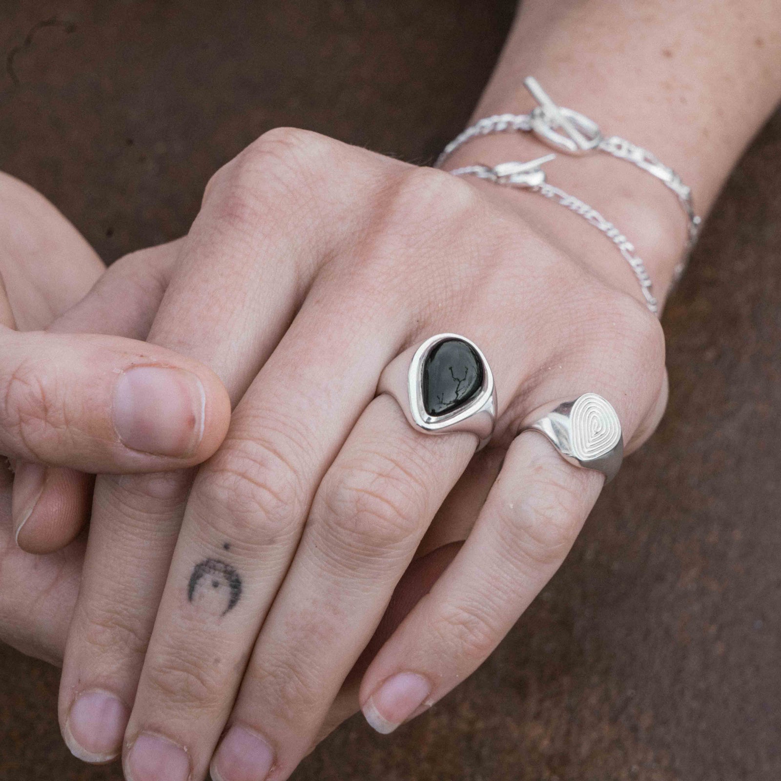 Apollo Signet Ring Silver - Black Onyx