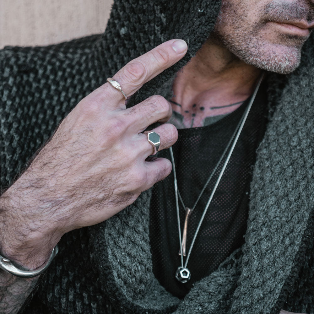 Varro Onyx Ring Silver