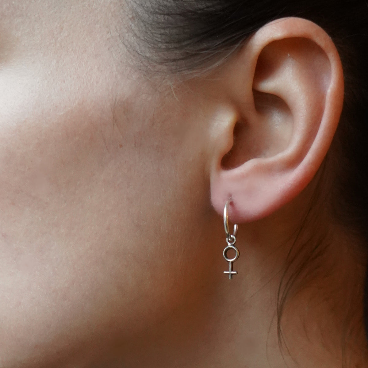 Seven Planetary Metals - Venus Hoop - Silver